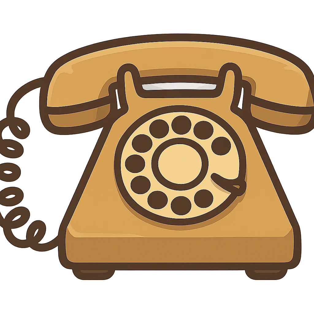 flat toon style ancien téléphone emoji