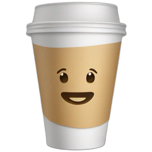 Paper cup with print emoji