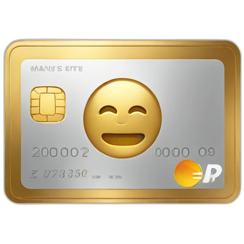 Gold credit card emoji