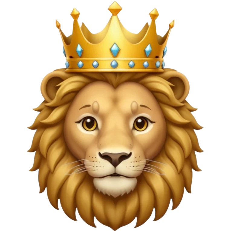 lion wearing crown  emoji