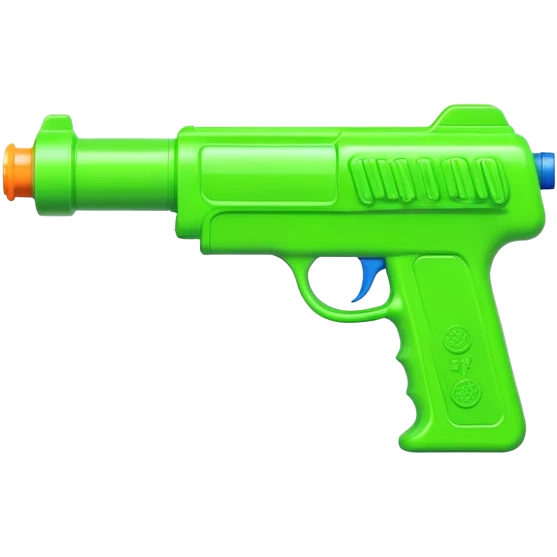 Water pistol toy in bright green color emoji