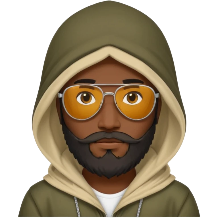 Una persona encapuchada y con lentes de reiser talibán emoji