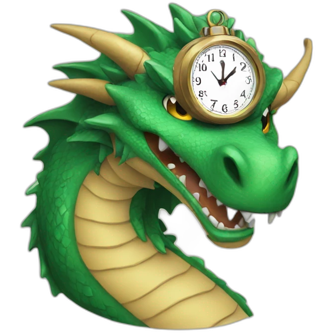 Dragon with clock  emoji