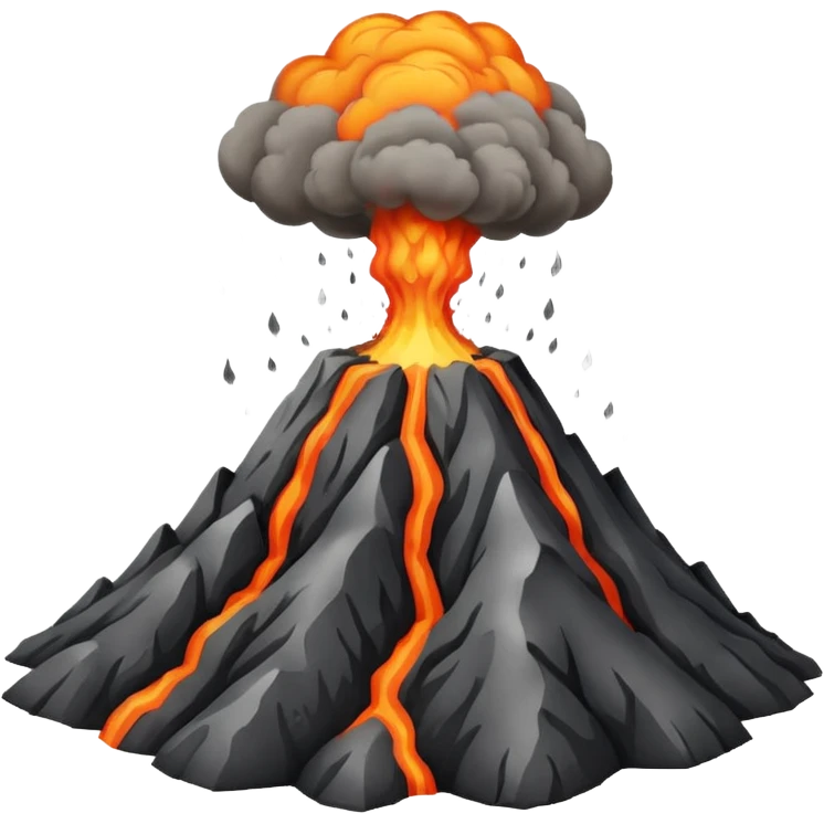 Volcano, normal emoji