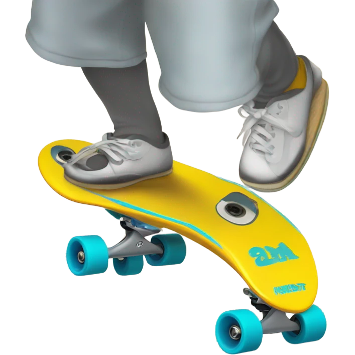 Yellow skateboard emoji
