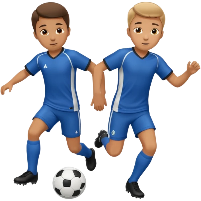 two brothers playings soccer emoji