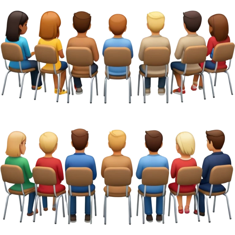 people facing away sitting in chairs emoji