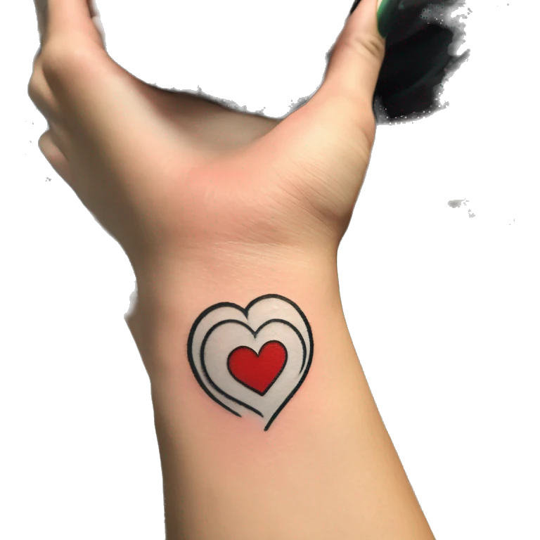 I love you tattoo on female cheat emoji