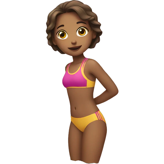 Niña en natación emoji