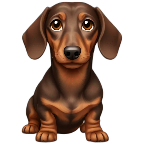 Brown wired haired dachshund emoji