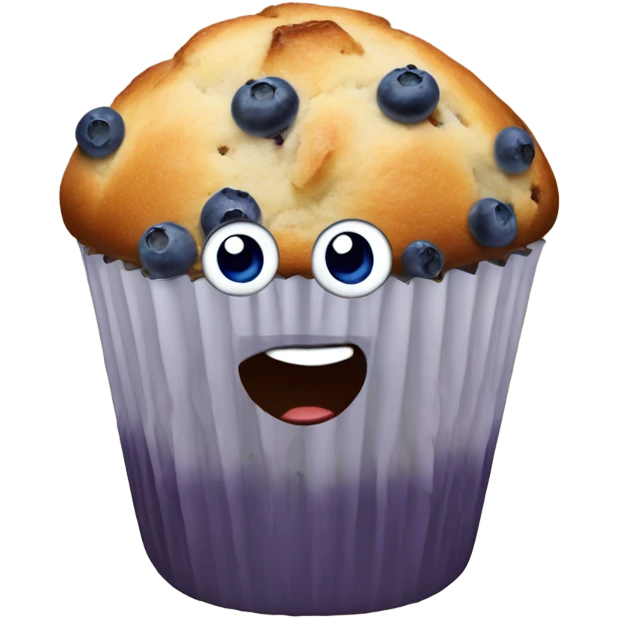 Blueberry muffin with lemon wedges emoji