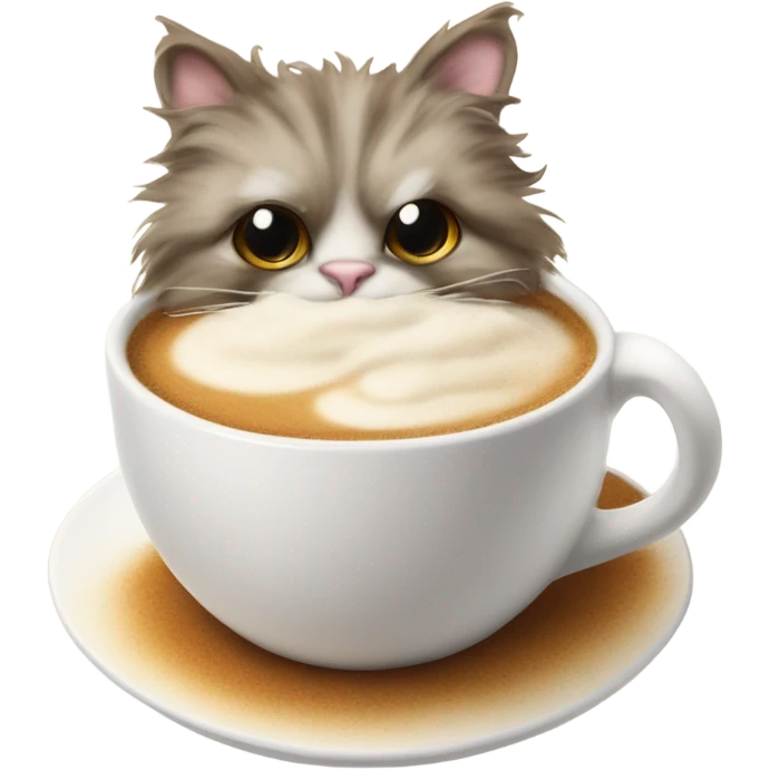 Cat with capuchino emoji