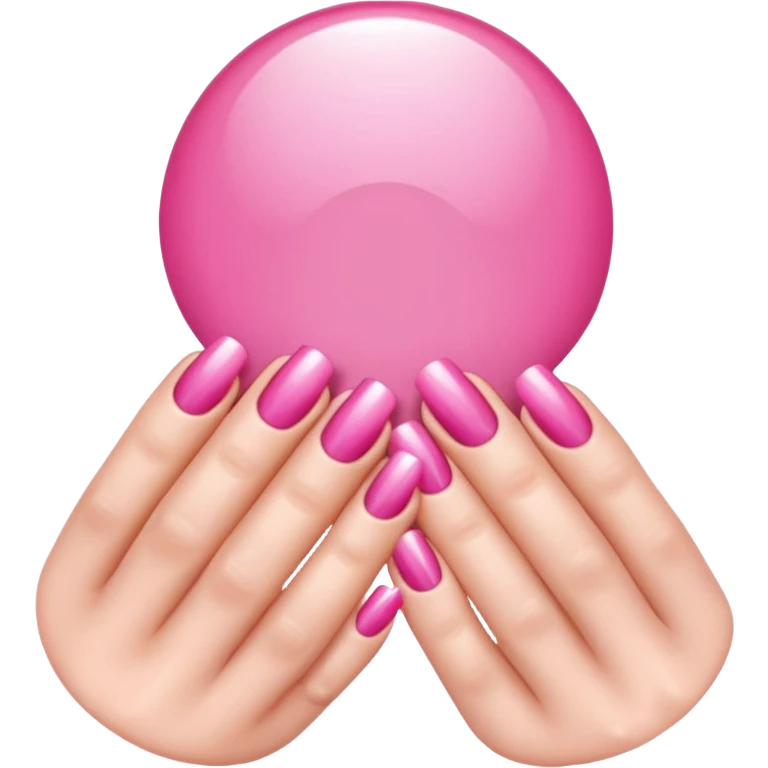 Pink nails art emoji