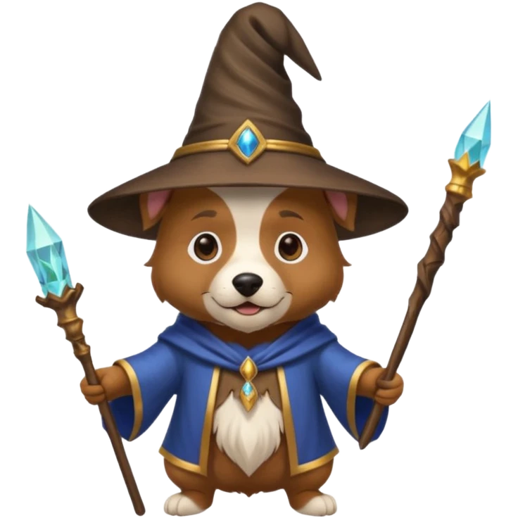 Dog wizard emoji
