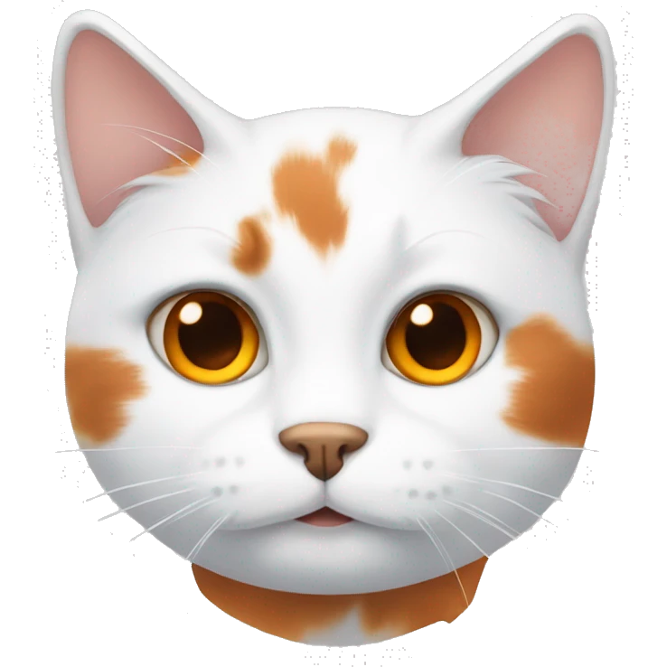 White cat with orange and brown patches emoji