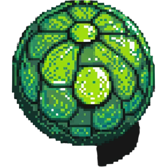 slime disco ball, pixel art style, sparkly highlights emoji