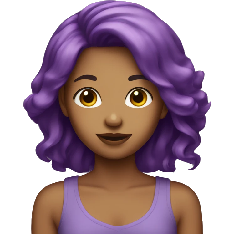 Girl with purple hair emoji