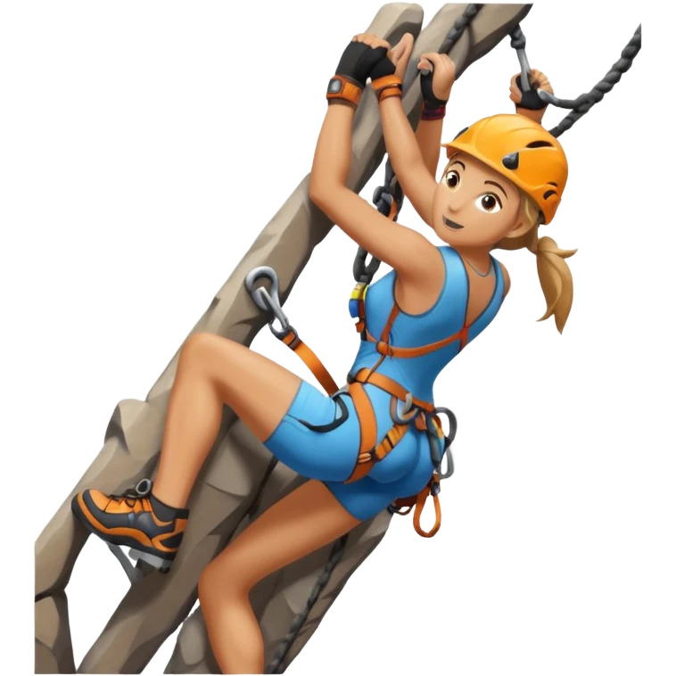 female climbing emoji