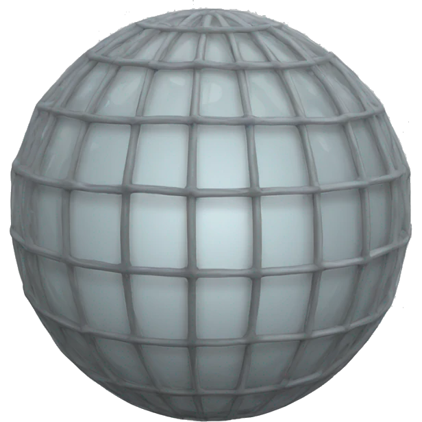 Plastic mesh shower ball emoji