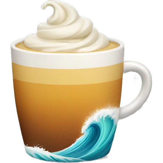 Du café qui surf emoji