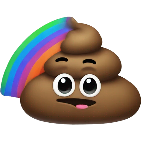 rainbow poop emoji