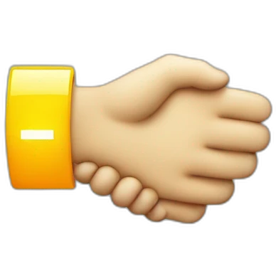 hand shaking made from solar panel emoji