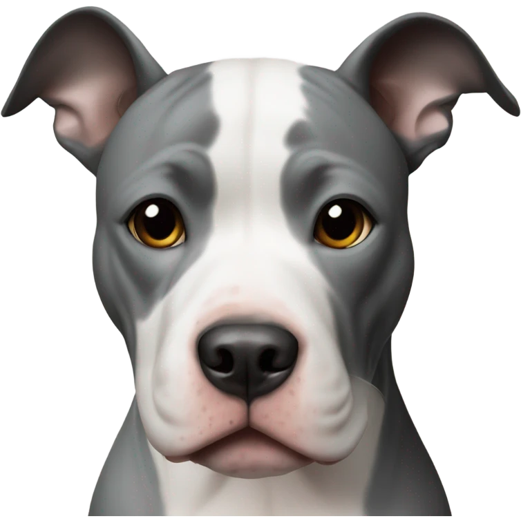 white and black pitbull  emoji