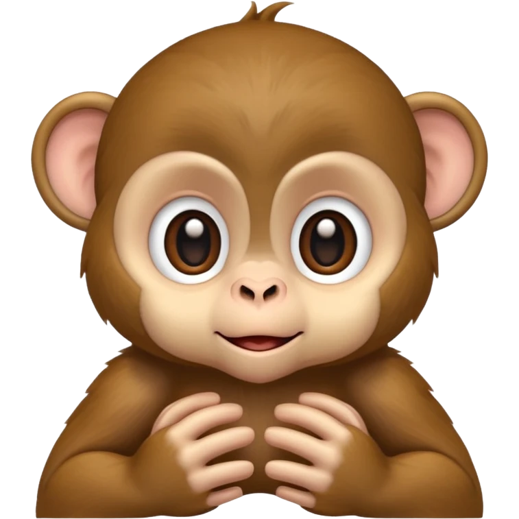 cute baby monkey with big eyes emoji