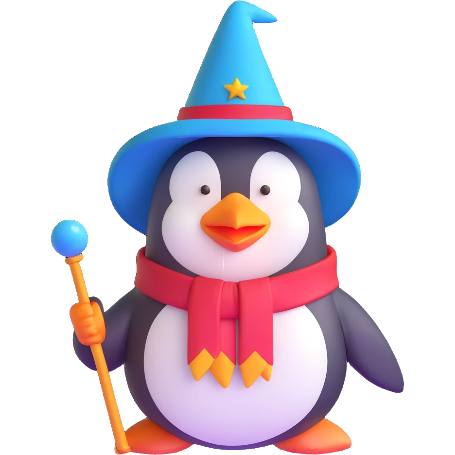 penguin wizard emoji