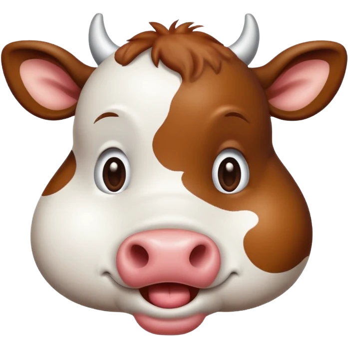 Happy cow blowing kiss emoji