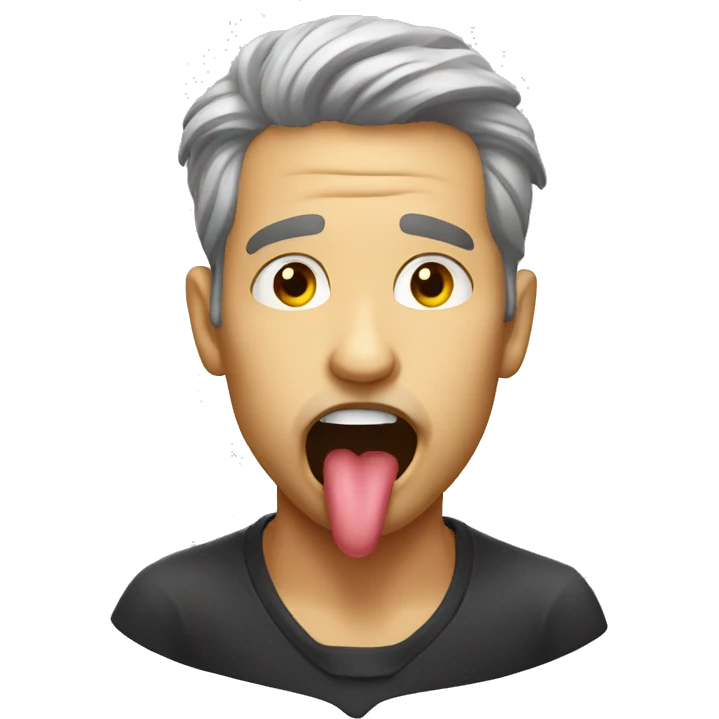 man licking lips emoji