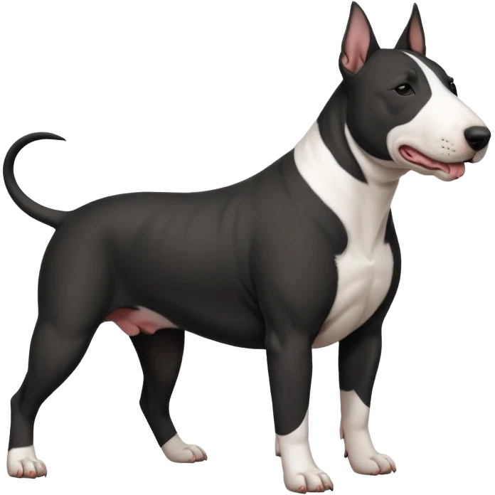 all black Bull terrier emoji