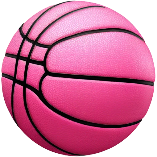 Pelota de básquet rosada emoji