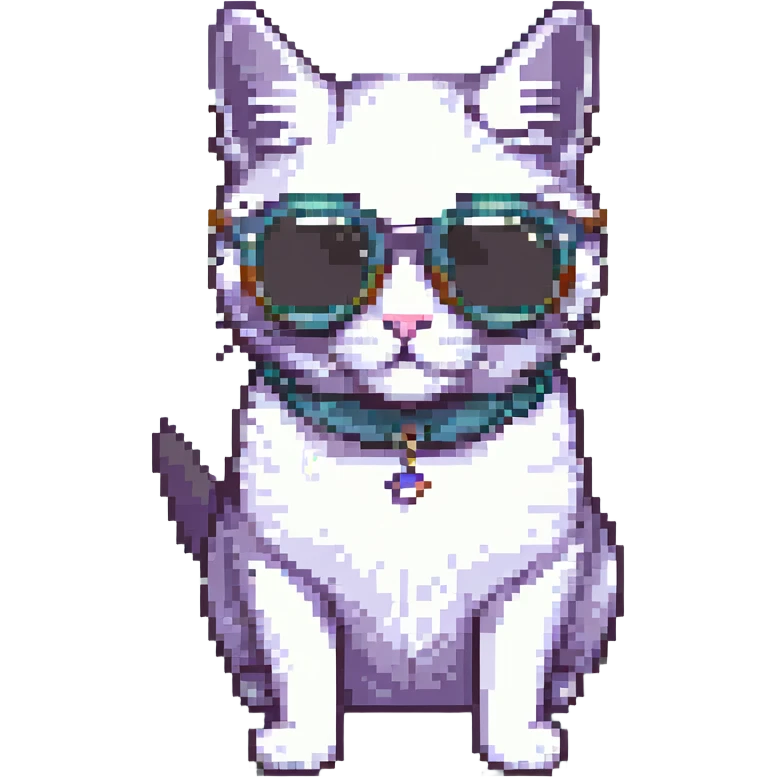 A cat wearing sunglasses emoji