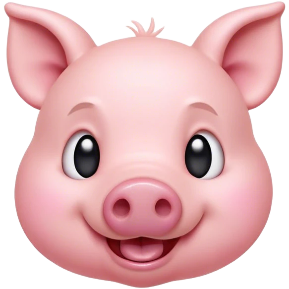 Cinematic Comical Piglet Portrait Emoji, Head tilted dramatically with an exaggeratedly amused expression, featuring a strikingly soft rosy-pink hide with a tiny, playful snout, wide, expressive beady eyes filled with playful disbelief, Simplified yet hilariously expressive features, highly detailed, glowing with a slightly sassy glow, high shine, dramatic yet playful, stylized with an air of cheeky mischief, bright and endearing, soft glowing outline, capturing the essence of a spirited and over-the-top piglet, so meme-worthy it feels like it could squeal its way into internet fame instantly! emoji