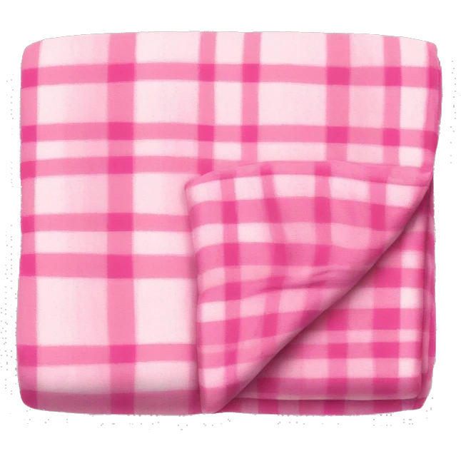 A pink flannel blanket folded up emoji