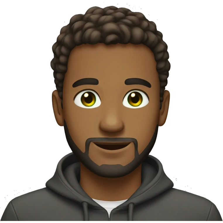 Man 21 years old, with trimmed beard, green eyes, 
short hair emoji