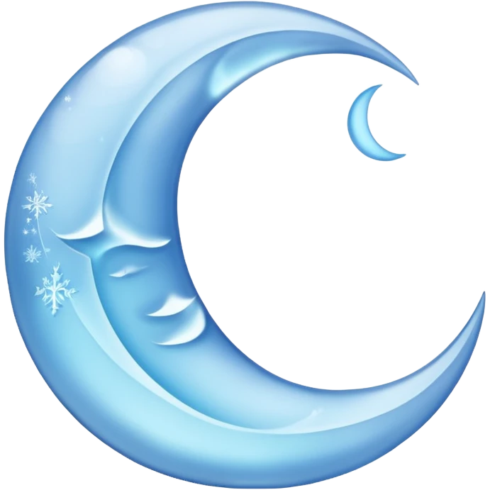 Frozen crescent moon emoji