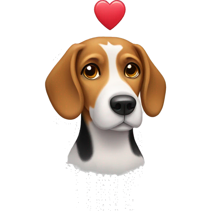 beagle dog with heart on forehead  emoji