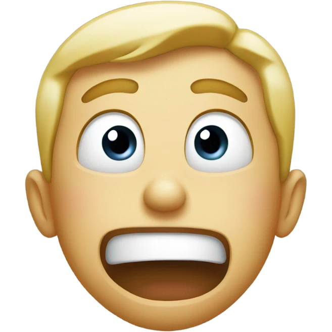 Surprised face emoji