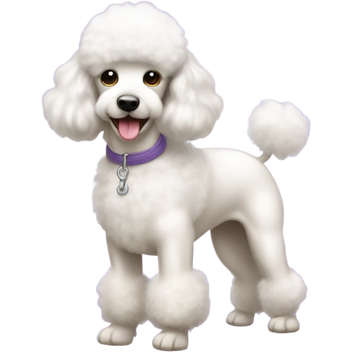 White poodle in spa emoji