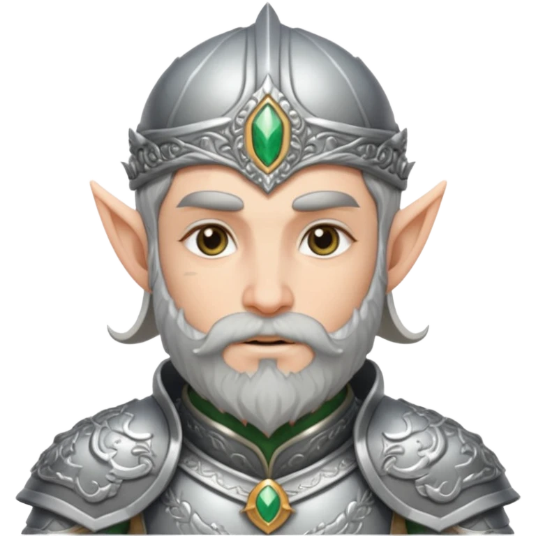 Bearded warrior elf in armor emoji