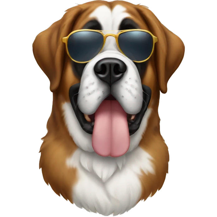 Saint Bernard with sunglasses  emoji