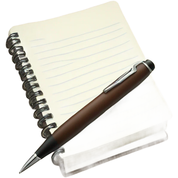 Pen and notebook emoji
