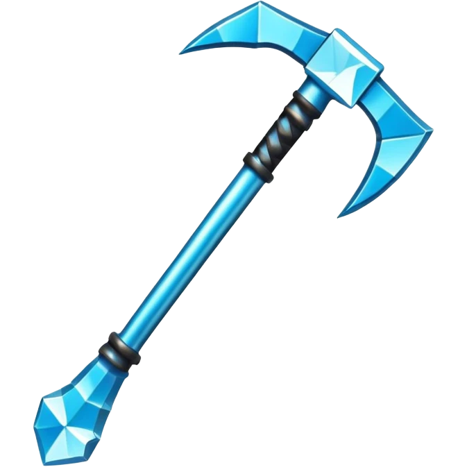 Minecraft diamond pickaxe emoji
