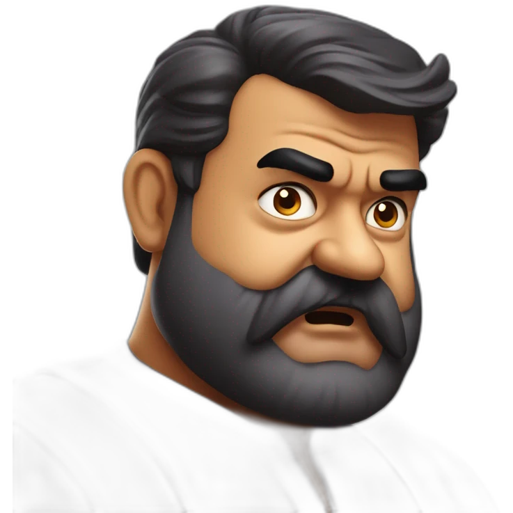 Angry mohanlal as Advocate  emoji