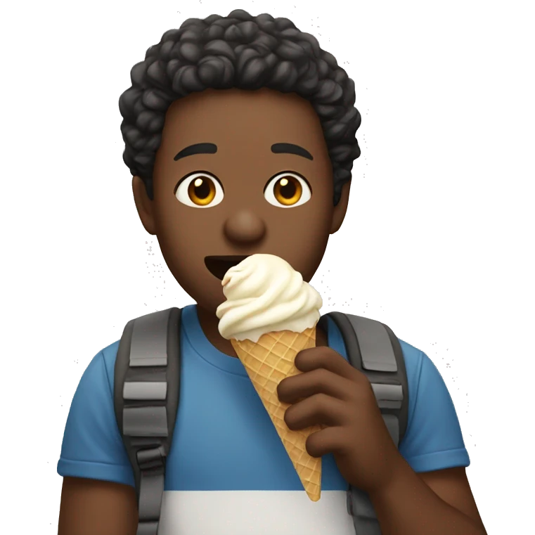 Me eating ice cream emoji
