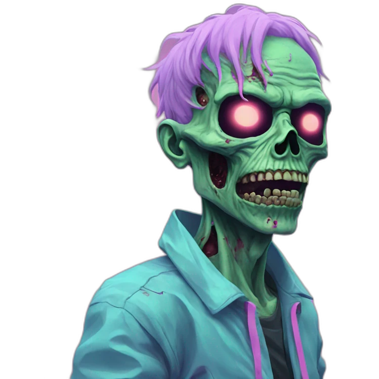 Vaporwave zombie person  emoji