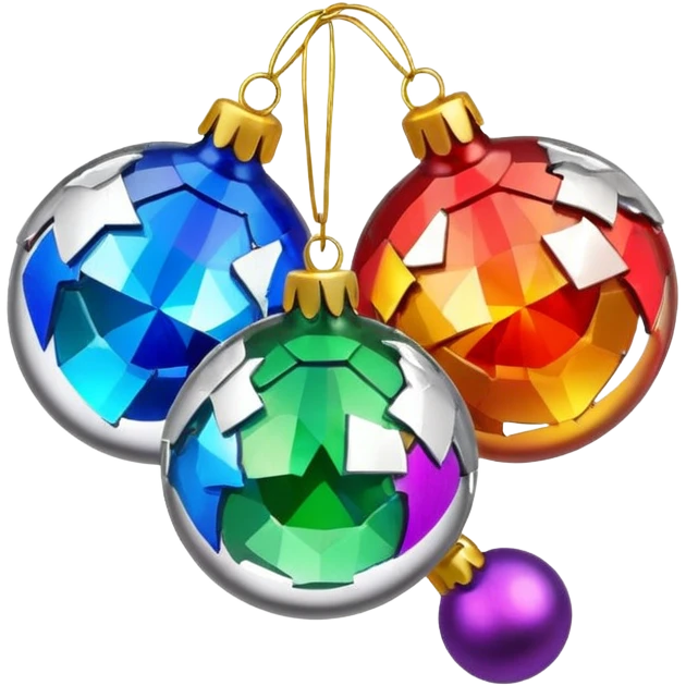 broken Christmas tree balls emoji