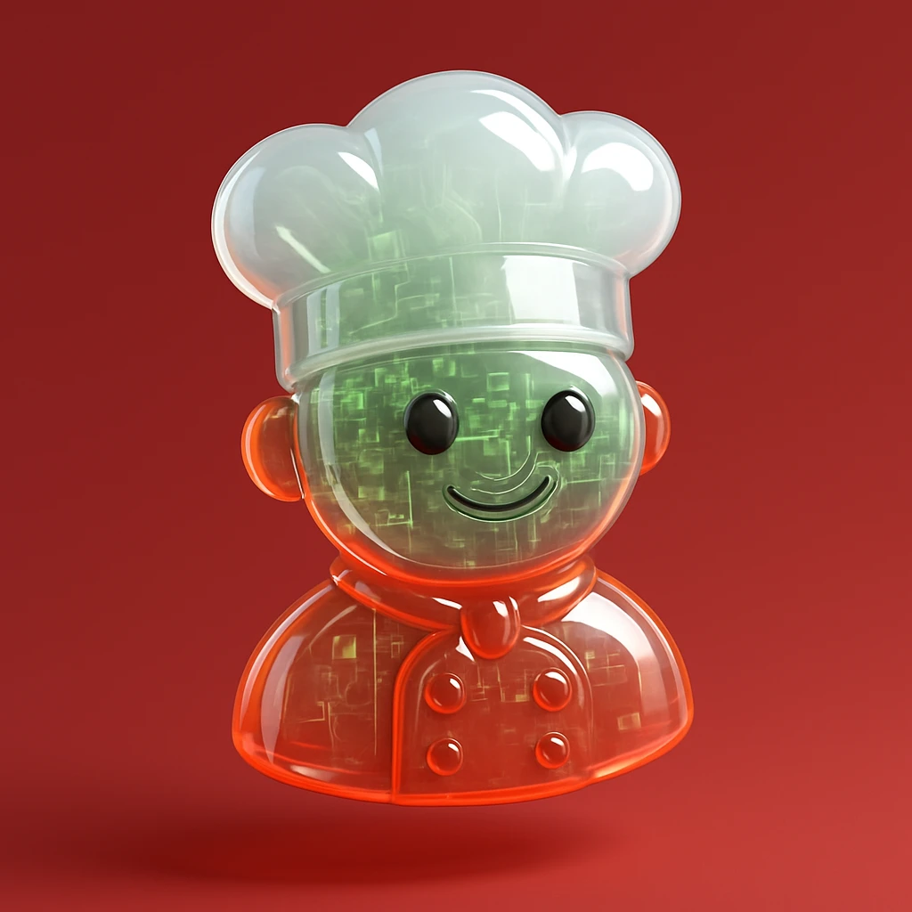 Chef white red background  emoji